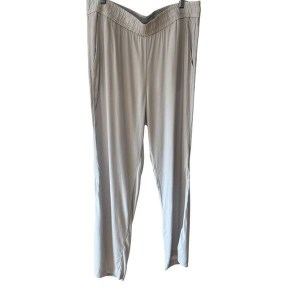 H&M Light Gray Blue Elastic Waist Wide Leg Pants - Picture 8 of 10